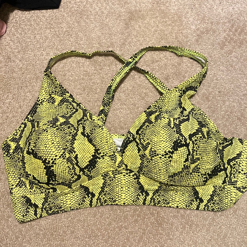 Torrid sz 3 neon yellow bikini swim top